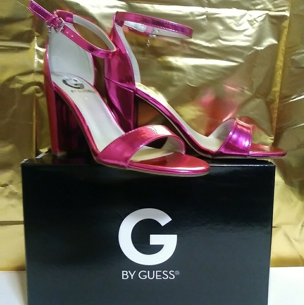 G by Guess  Metallic Heels price firm!